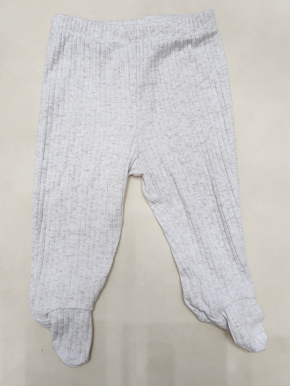 Disney Light Gray Ribbed Footed One-Piece